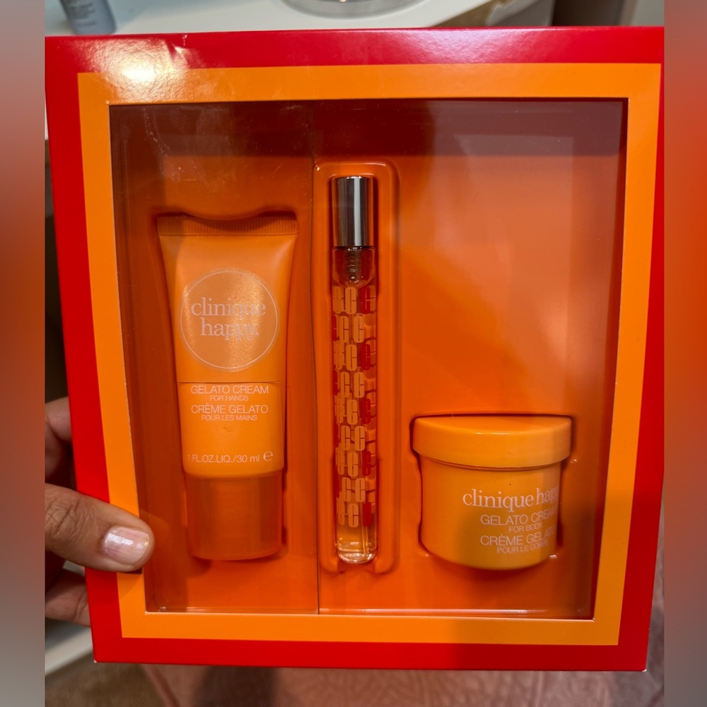 Clinique happy gelato cream for hands and body and body spray